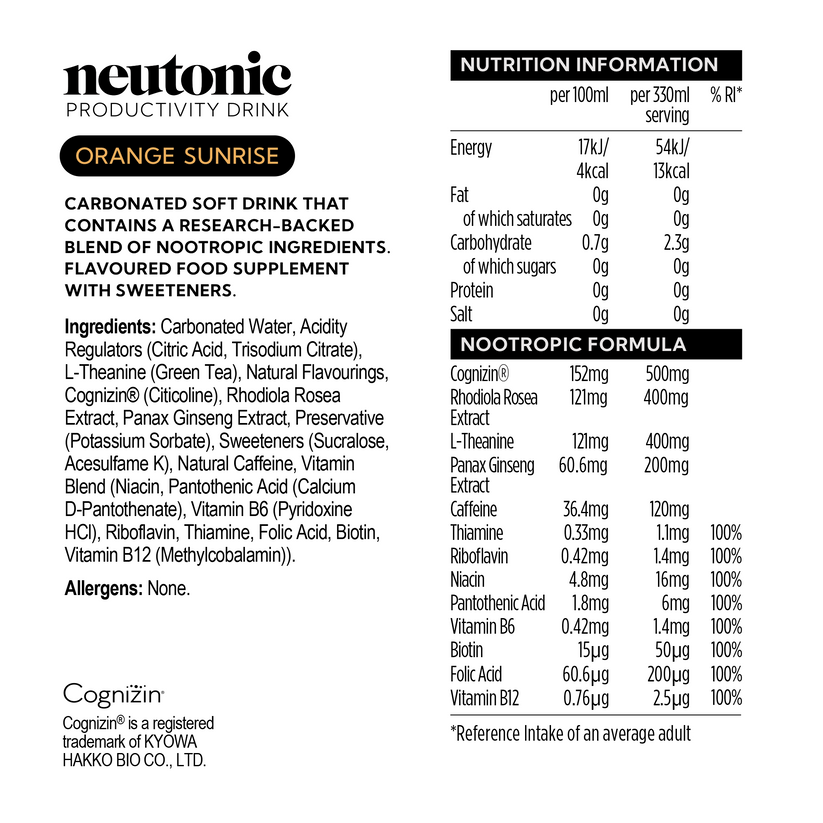 Neutonic Productivity Drink 12 x 330ml